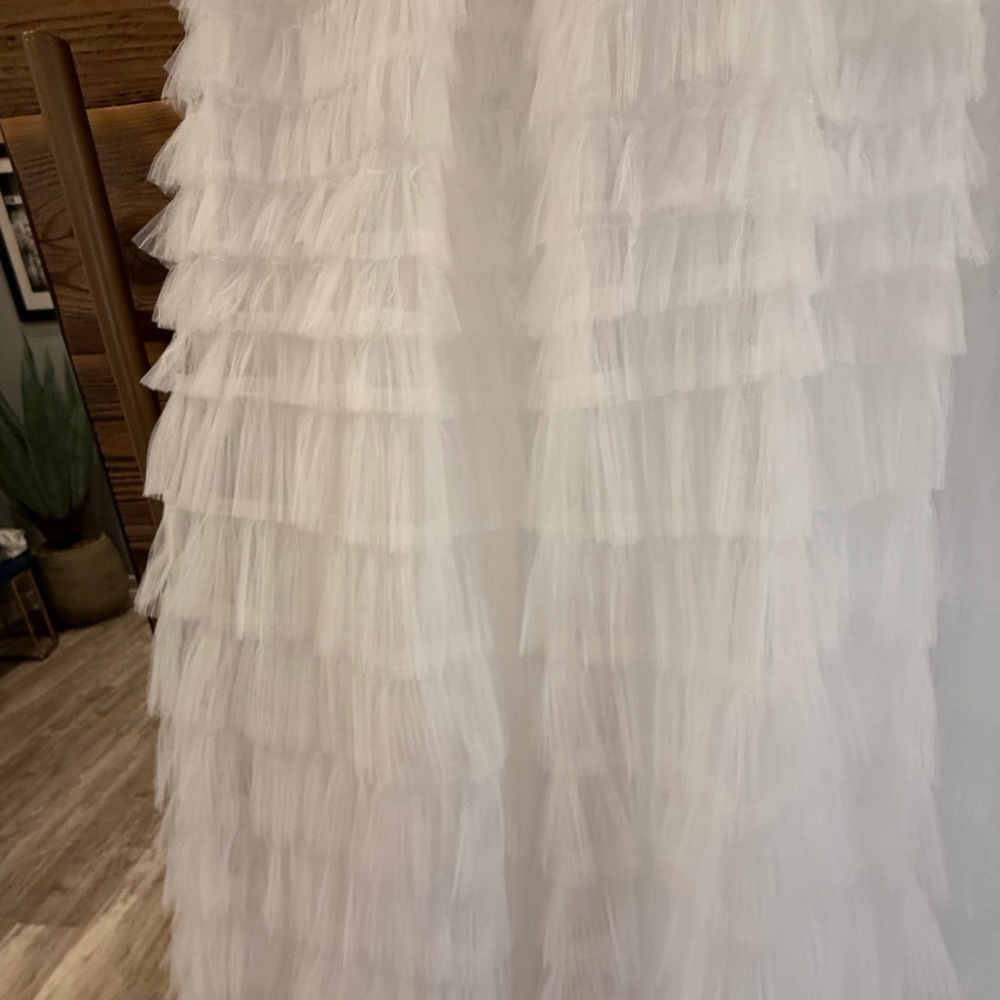 MacDuggal Ruffle & Feather Dress #20530 MRSP $798 - Picture 9 of 14